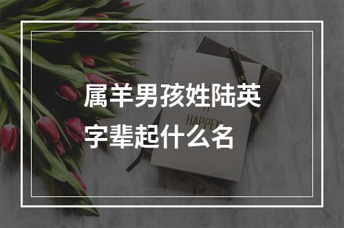 属羊男孩姓陆英字辈起什么名