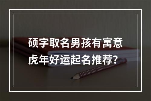 硕字取名男孩有寓意虎年好运起名推荐？