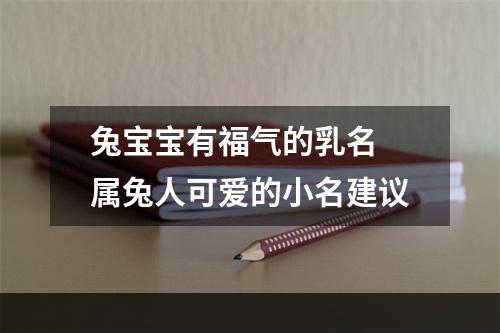 兔宝宝有福气的乳名 属兔人可爱的小名建议