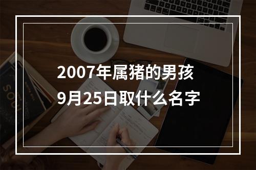 2007年属猪的男孩9月25日取什么名字