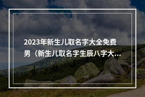 2023年新生儿取名字大全免费男（新生儿取名字生辰八字大全）