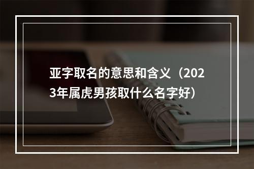 亚字取名的意思和含义（2023年属虎男孩取什么名字好）